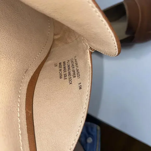 Steve Madden Leather Mules 8.5 Tan Minimalist Chic Fall Vintage Aesthetic Slip - Picture 4 of 4